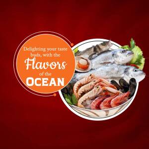 Flavors Of The Ocean - Seafood Delight Flyer For Pinterest