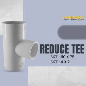 Gray PVC Reduce Tee for pipes and water tanks by Harsh
