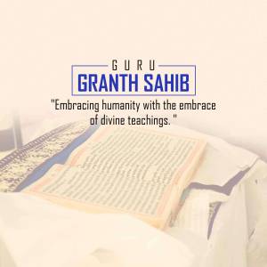 Open Guru Granth Sahib with a quote about embracing humanity