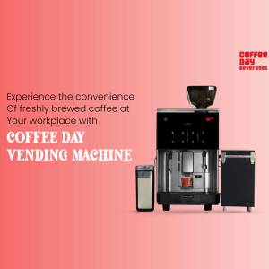 Coffee Day vending machine offering freshly brewed coffee at workplaces