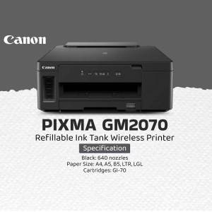 Canon PIXMA GM2070 printer with refillable ink tank