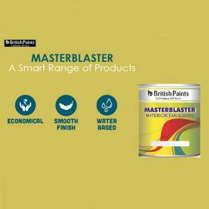 British Paints Masterblaster Interior Emulsion Paint Can