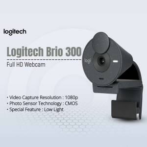 Logitech Brio 300 Full HD Webcam product shot