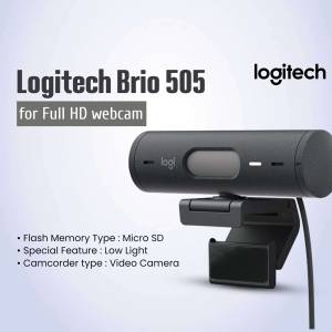Logitech Brio 505 Full HD webcam product shot