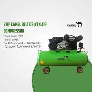 Green Camel 2 HP Belt Driven Air Compressor with wheels