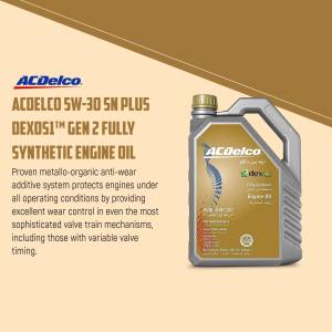 ACDelco 5W-30 SN Plus Fully Synthetic Engine Oil bottle