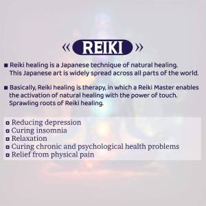 Image describing Reiki healing and its benefits.