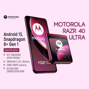 Motorola Razr 40 Ultra foldable smartphone with specifications