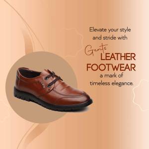 Gents Leather Footwear Advertisement Promotional Banner For Pinterest