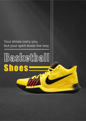 Basketball Shoes Advertisement Creative Design For Telegram