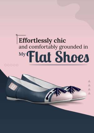 Effortlessly Chic Flat Shoes Social Media Post For X