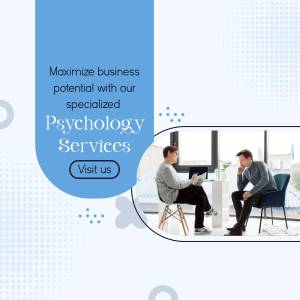 Image depicting a psychology session with text promoting specialized psychology services.