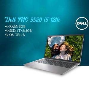 Dell Vostro 3520 i5 12th Gen laptop with a person viewing a scenic image on the screen.