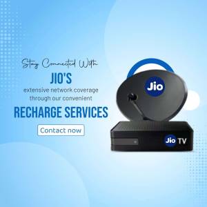 Jio Fiber and Jio TV with Recharge Services advertisement