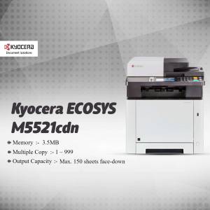 Kyocera ECOSYS M5521cdn color laser printer with specifications