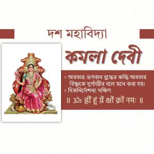 Image of Goddess Kamla Debi, an avatar of Durga