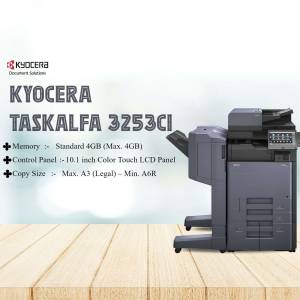 Kyocera Taskalfa 3253ci printer on a wooden surface
