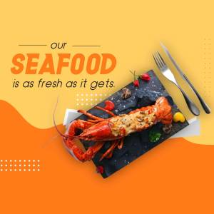 Fresh Seafood Delight Social Media Post For Twitter