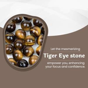 Close-up of polished Tiger Eye gemstone beads