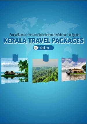 Kerala Travel Packages advertisement with scenic images