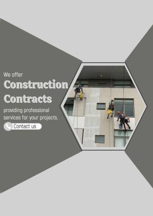Construction workers performing building maintenance on a high-rise building.