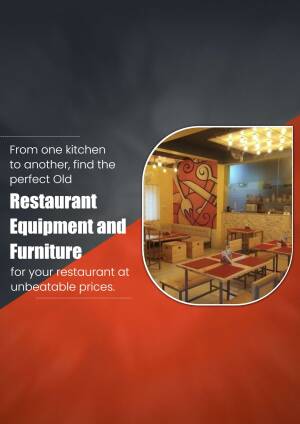 Restaurant interior with equipment and furniture promotion