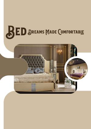 Elegant bedroom interior with a large, tufted bed and modern design elements.