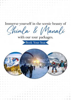 Scenic view of Shimla and Manali with tour package promotion
