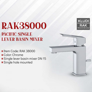 Silver Kludi RAK38000 Pacific Single Lever Basin Mixer with product details