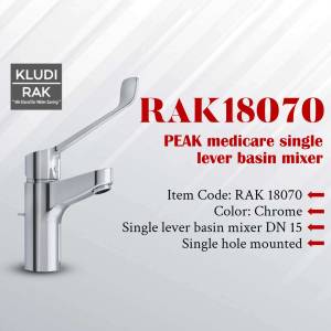 Chrome single lever basin mixer RAK18070