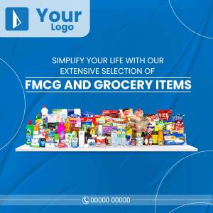 FMCG & Grocery Items - Simplify Your Life Business Poster For Threads