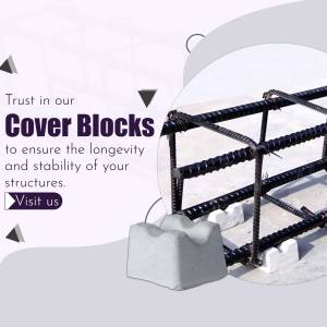 Concrete cover blocks supporting rebar for structural longevity