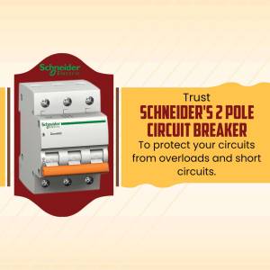 Schneider Electric 2 Pole Circuit Breaker for electrical safety