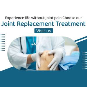 Doctor examining a patient's knee for joint replacement treatment