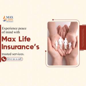 Hands cradling a paper family representing Max Life Insurance's protection.