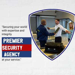 Airport security check with a security officer using a handheld metal detector.