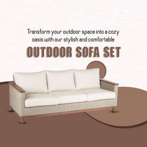 Stylish Outdoor Sofa Set Branding Post For Facebook