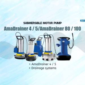 Image of AmaDrainer 4/5/80/100 submersible motor pumps for drainage systems.