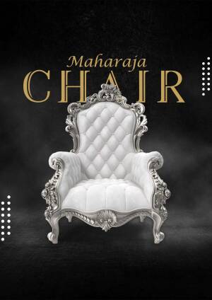 Maharaja Chair - Luxurious Seating Business Poster For Threads