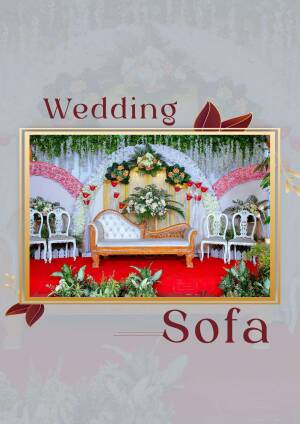 Elegant Wedding Sofa Setup Poster For Telegram