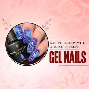 Born Pretty Gel Nails - Floral Design Design For Pinterest