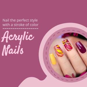 Acrylic Nails - Nail Art Inspiration Branding Post For Google Business Profile