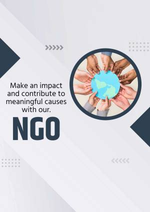 Diverse hands holding a globe with the text 'Make an impact and contribute to meaningful causes with our NGO'