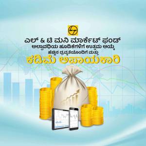 Image depicting investment growth with L&T Mutual Fund in Kannada language.