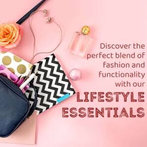 Flat lay of fashion and lifestyle essentials on a pink background