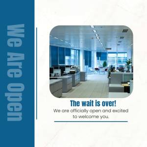 We Are Open - Office Reopening Announcement Post For Twitter