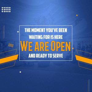 We Are Open! Banner For Telegram