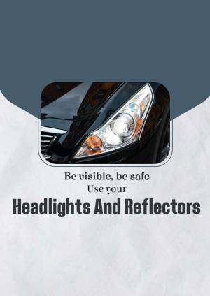 Headlights And Reflectors Safety Post For Threads