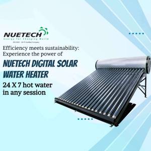NUEETECH Digital Solar Water Heater - 24x7 Hot Water