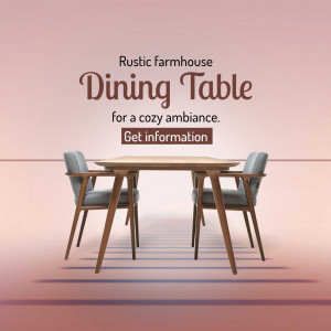 Modern dining table with chairs in a warm, inviting setting